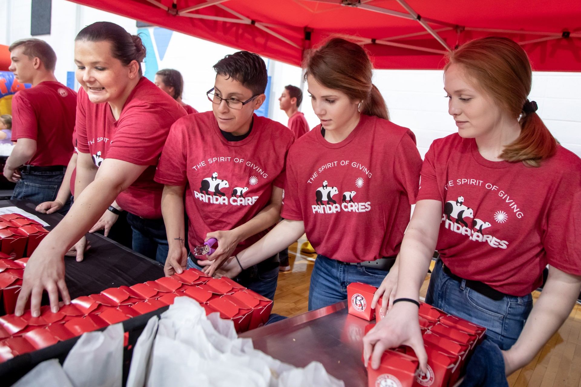 Handing out Meals